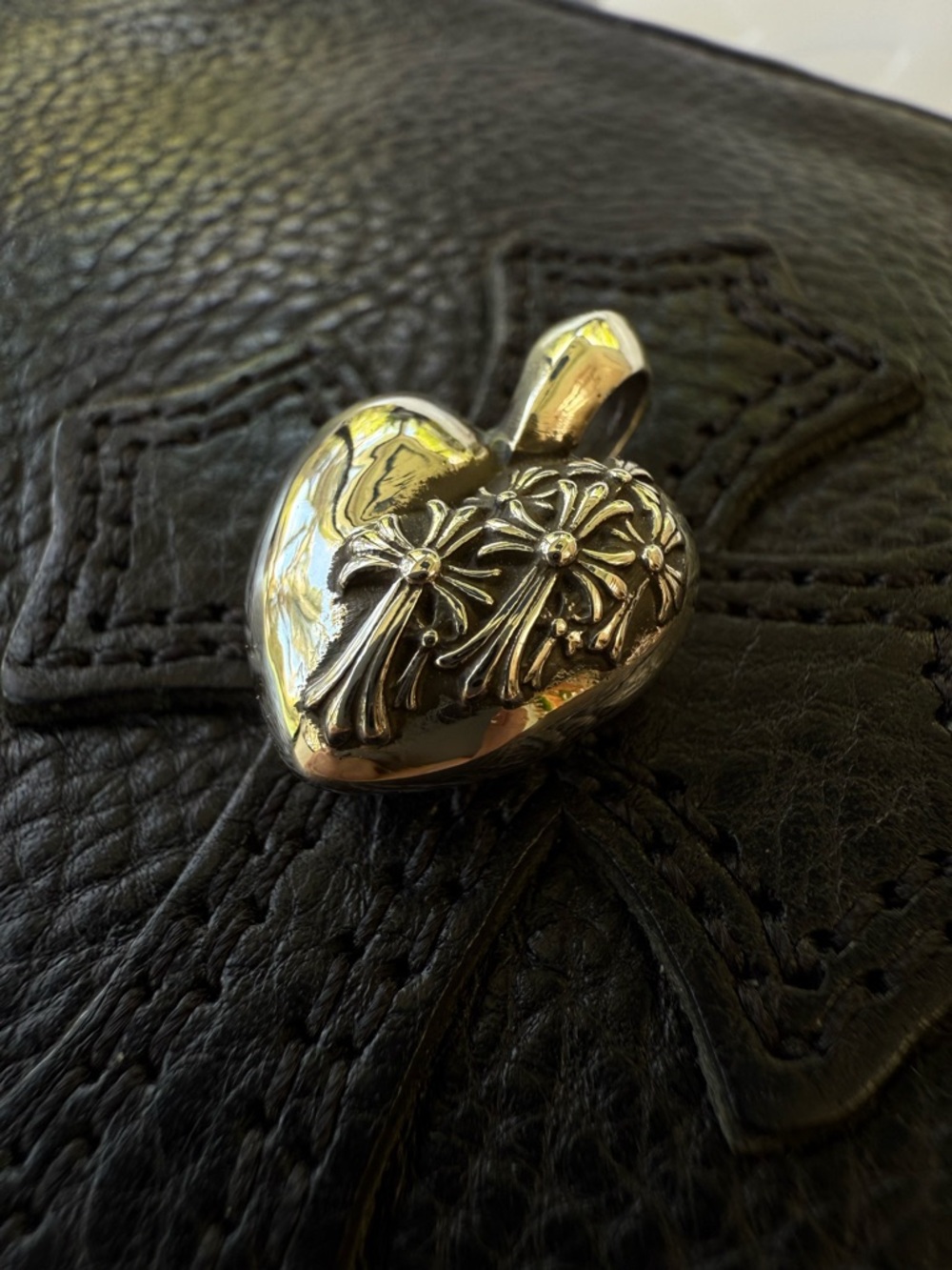 Chrome Hearts R.I.P Heart Pendant